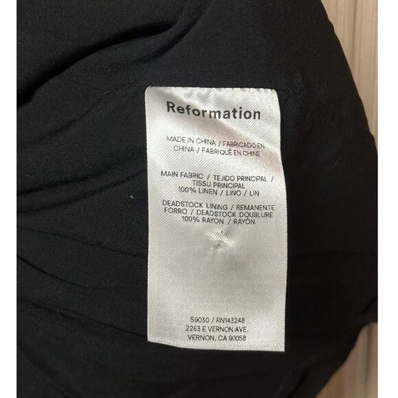 Reformation Aspen 100% Linen Sleeveless Vest Top with Back Belt Size 4 - Picture 5 of 6